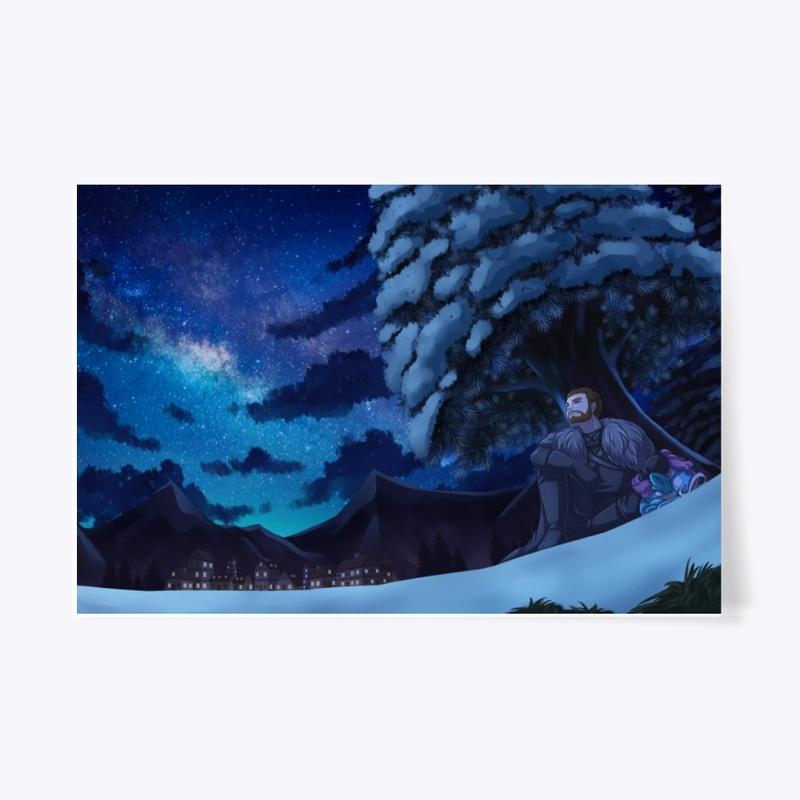 Tundra Night Sky Poster